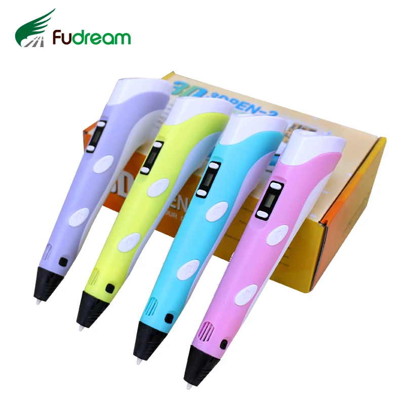 

The 3-d pen Fudream brand with plastic handles for 3d for creativity as birthday gift free shipping and filaments attached