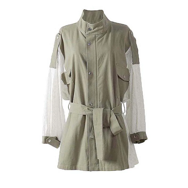 Casaco Feminino Hot Sale Limited Cotton Casual Women's Trench Coat Long Spring Coats Female 2019 Splice Outwear Loose For Women
