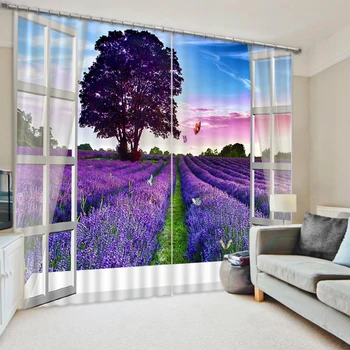 

3D Curtain Luxury Blackout Window Curtain Living Room window curtains purple curtain
