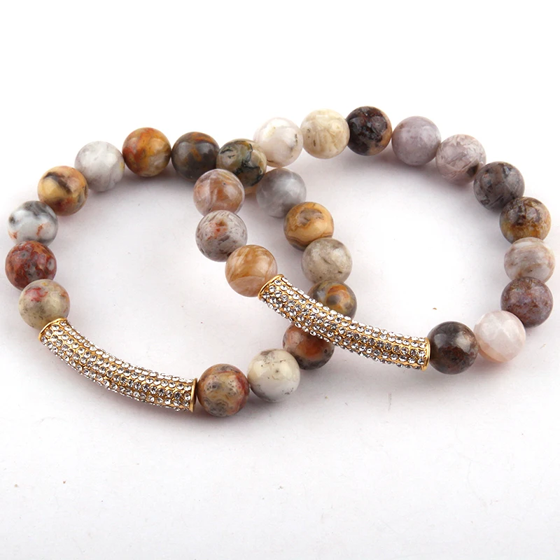 

Free Shipping New Design Fashion Natural Stones Bead Crystal Bracelets