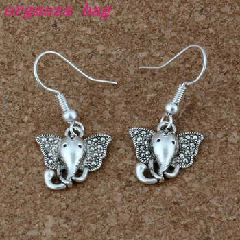 

Elephant head Earrings Fish Ear Hook 20pairs/lot Zinc alloy Chandelier Jewelry 15x32.5mm A-219e