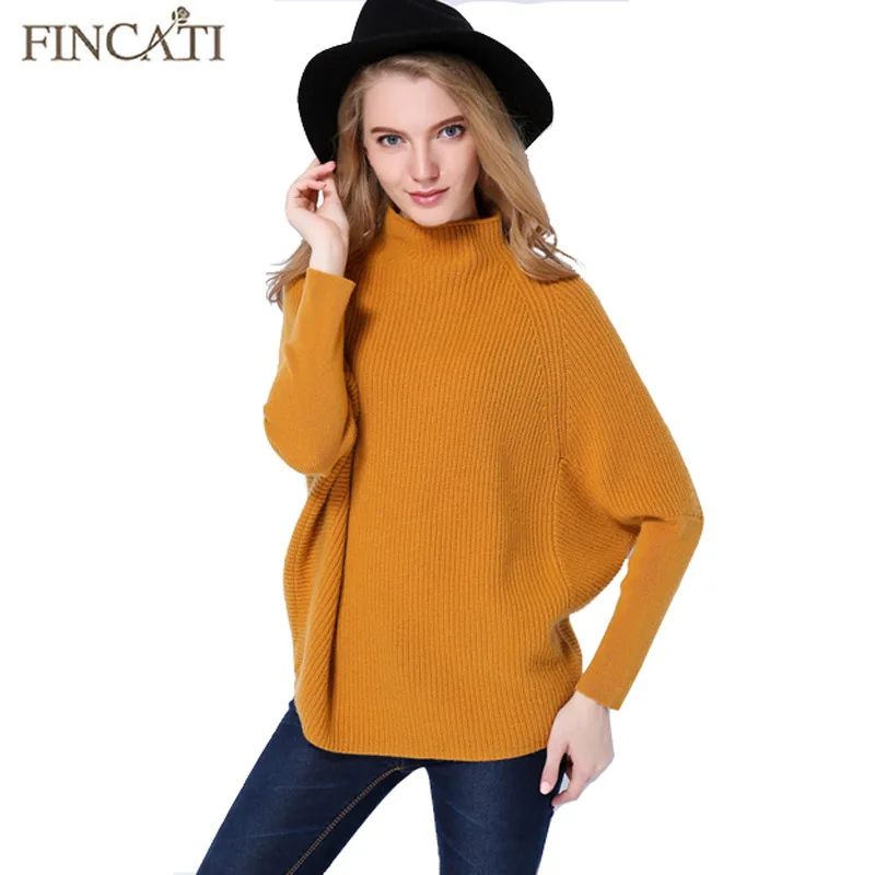 Cashmere Sweater 2018 Autumn Winter Women 100% Pure Batwing Sleeve Patchwork Casual Thicken Sweaters Pullovers | Женская одежда