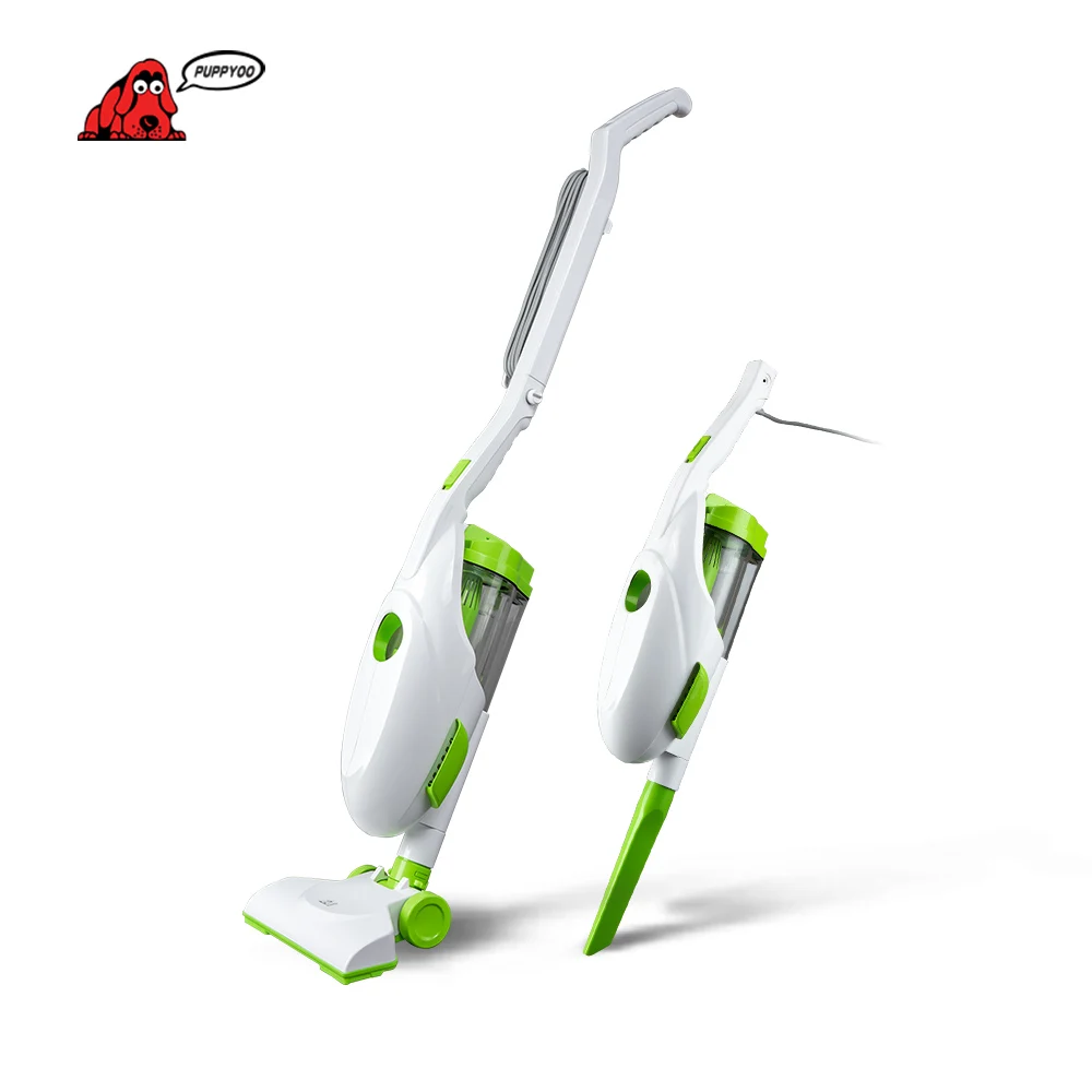 

PUPPYOO Low Noise Home Rod Handheld Vacuum Cleaner Portable Dust Collector Household Aspirator White&Green Color D-520