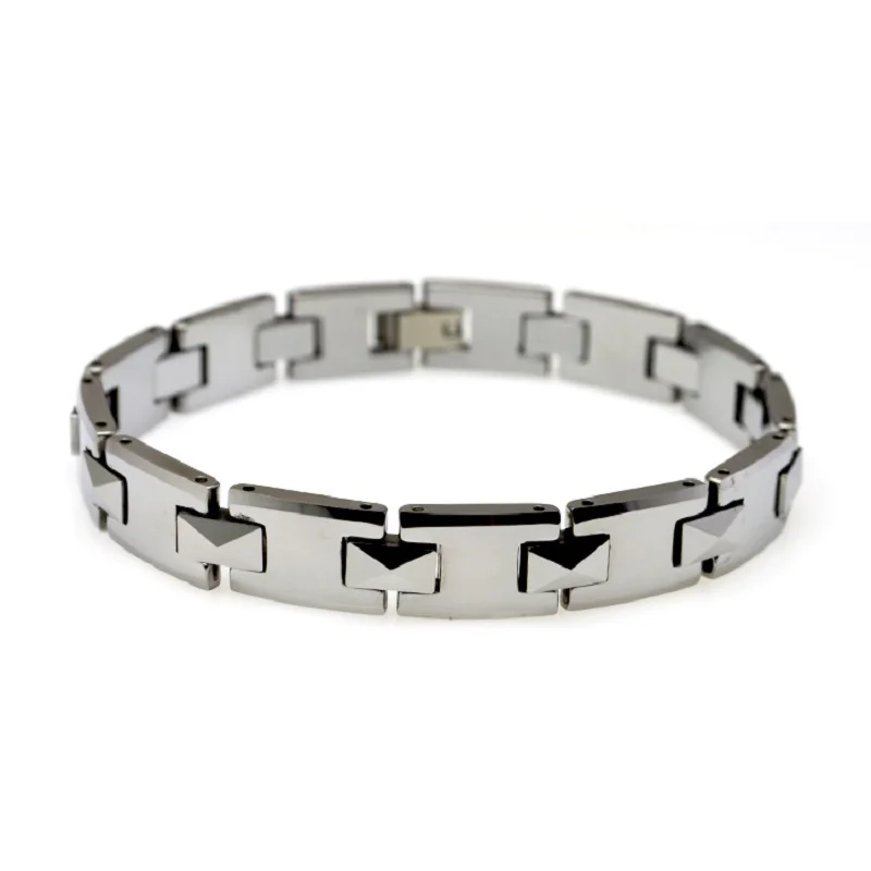 High Quality Mens Womens Wristband Jewelry Silver Solid Tungsten
