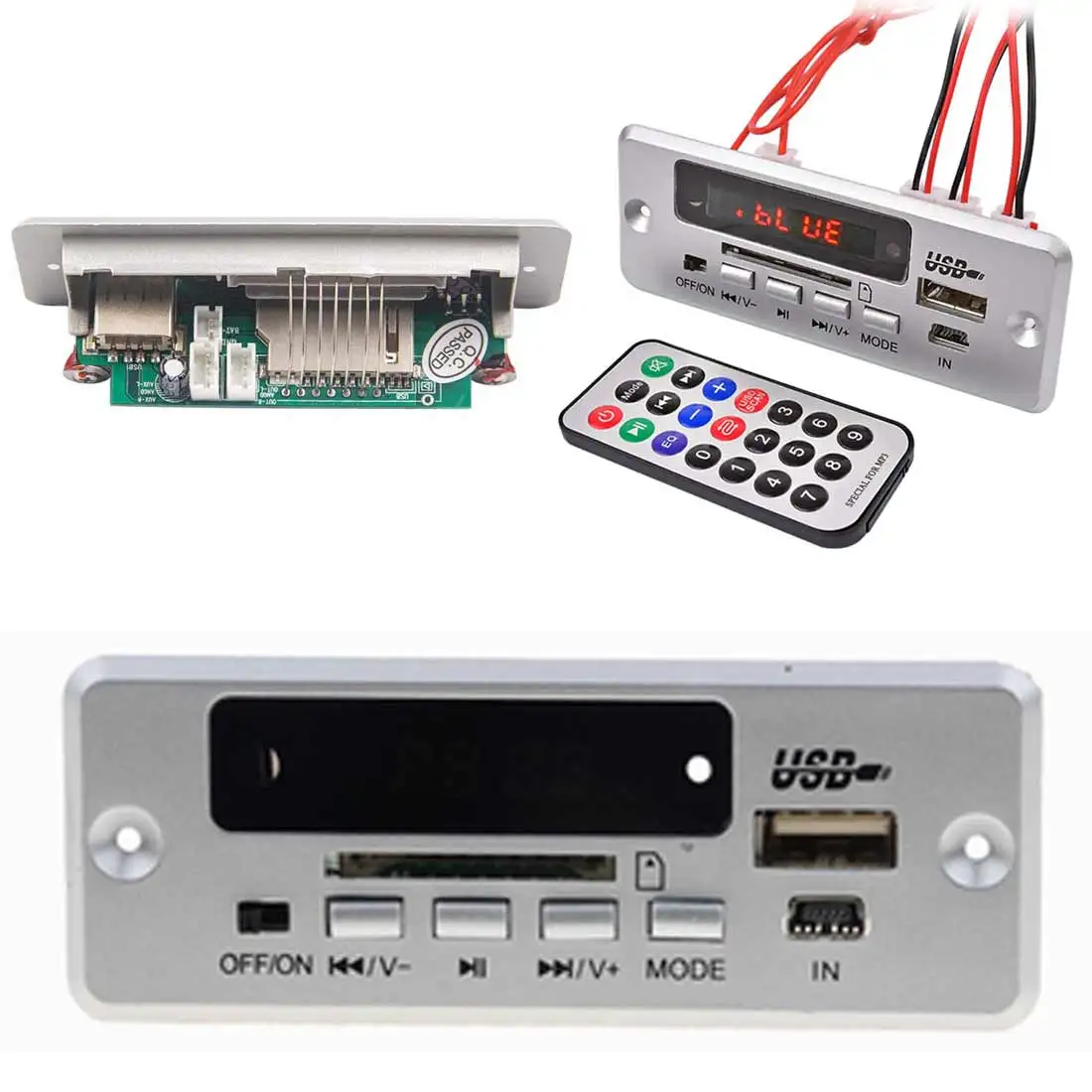 

Wireless Bluetooth 12V MP3 WMA Decoder Board Audio Module TF USB Radio for Car Mp3 Player