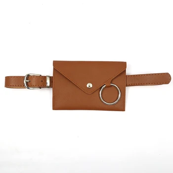 

Women Daily Practical Fashion Street Phone Pouch Casual With Ring PU Leather Envelope Bag Shopping Waist Pack Belt Lightweight