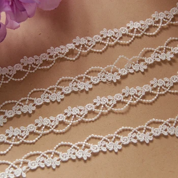 

10Yards Japanese Water Soluble Silk Embroidery Rose Curtains Lace Handmade Accessories Width 1.5cm YN608