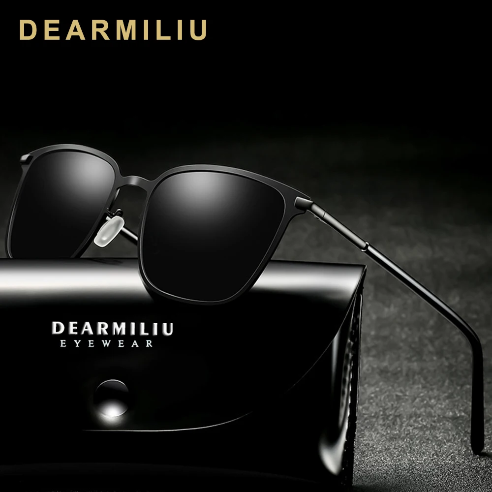 

DEARMILIU Unisex Design Mens Polarized Sunglasses shades Women Driving Vintage Mirror Summer Sun Glasses UV400 Male Gafas De Sol