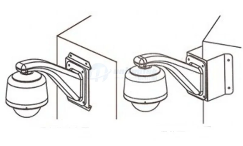 Высокое качество открытый/внутренний внешний угловой кронштейн для 4 дюймов или 7 дюймов CCTV PTZ ip купольная камера Максимальная нагрузка-подшипник 25 кг