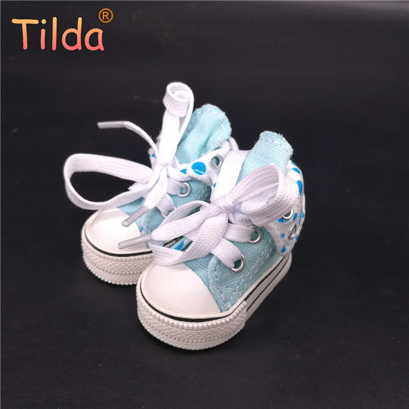 Tilda Canvas Sneaker For Paola Reina Doll,Fashion Mini Toy Gym Shoes for Tilda,1/4 Bjd Doll Sneakers Shoes for Dolls Accessories 15