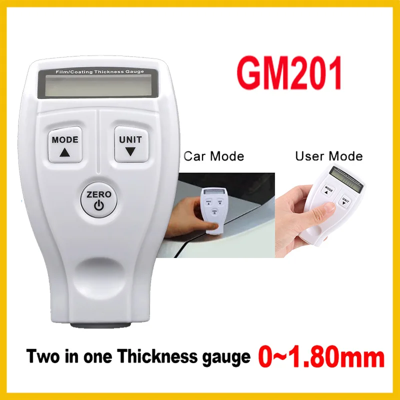 LCD Digital Car Paint Coating Thickness Probe Tester Gauge Meter Charm