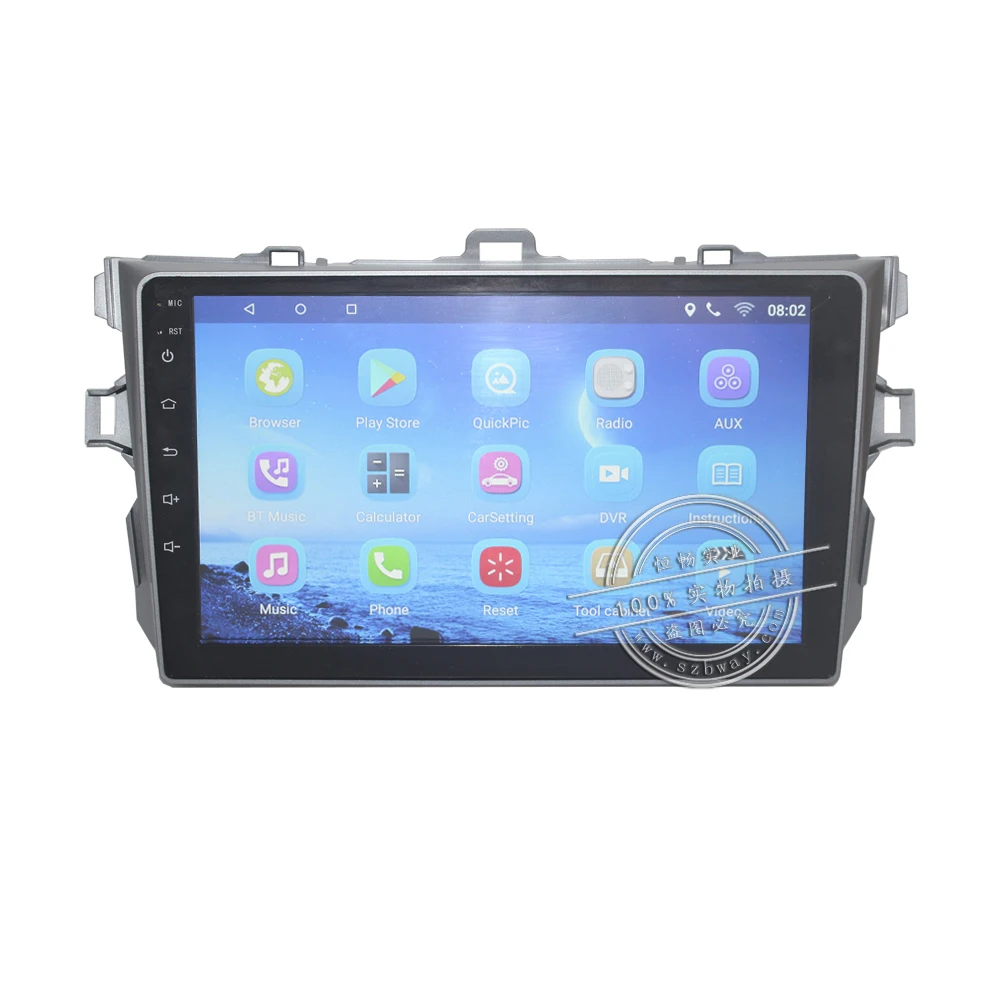 Top HANGXIAN 9" Android 7.0 Car Multimedia Radio dvd gps Player For Toyota Corolla 2007 2008 2009 2010 2011 car stereo navigation 12