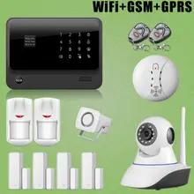 Etiger Top Venta GSM GPRS WiFi Sistema de Alarma + Siren + Cámara de Red IP + Alarma de Incendio