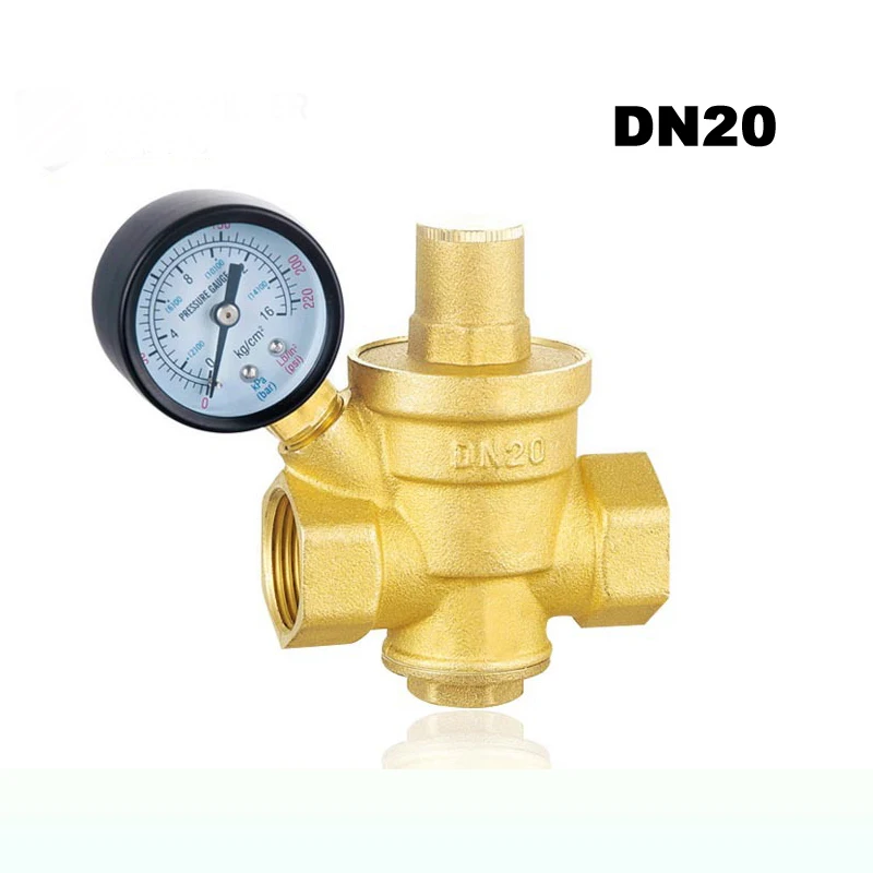 3/" DN20 Латунь регулятор давления воды клапаны с Давление датчик клапан, сохраняющий давление Давление редукционный клапан