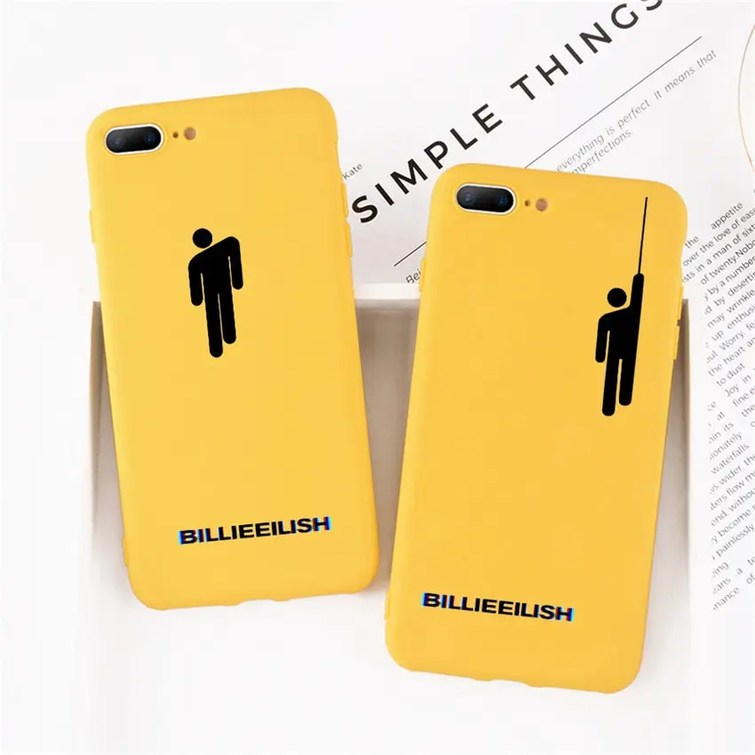 billie eilish logo phone Case For iPhone X 7 Plus XS 10 Case TPU Silicone Phone Cover For iPhone 6S 8 6 Plus XS Max Case