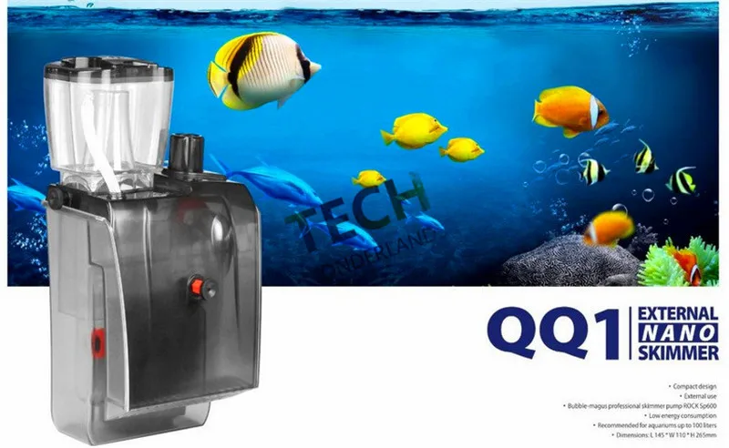 8,5 Вт QQ1 дизайн BUBBLE-MAGUS ROCK SP-600 внешний нано скиммер для 100л аквариума