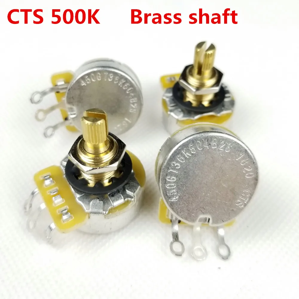 1 Piece CTS 500K Aci Split Brass Potentiometer Audio Besar Untuk Gitar Elektrik Bass 450GT Pot