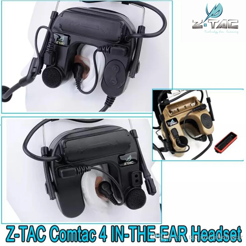 Fones de Ouvido com Cancelamento de Ruído Fones de Ouvido Fone de Ouvido Z-tactical Airsoft Sordin Tático Comtac iv In-the-ear Militar Rádio Softair 7 Fones De Ouvido Militar Rádio Softair fone de ouvido