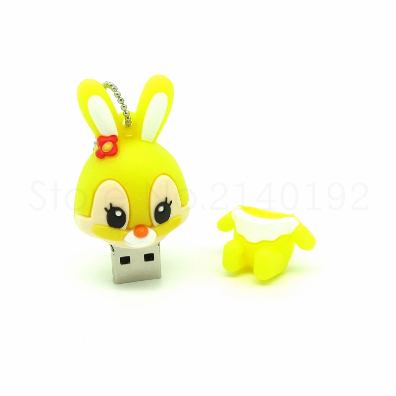cartoon  Lovely rabbit usb flash drive pen drive memory stick PenDrive Thumb u disk real capacity  4GB 8GB 16GB 32GB