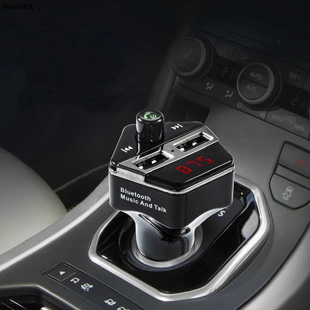 Mosunx Беспроводной Bluetooth Car Kit MP3 плеер fm-передатчик SD TF Dual USB зарядка Автомобильная электроника MIc автомобилей Mp3 автомобиля decorat