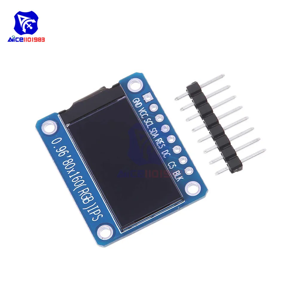 0,96 дюймов 7Pin полноцветный 80*160 TFT lcd ips экран дисплей модуль SPI интерфейс ST7735 IC драйвер для Arduino C51 STM32 3,3 V