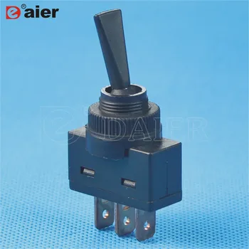 

Plastic Toggle Switch 20A 12VDC SPDT 3Pin Car Auto Switches Black ON-ON Automotive Car Racing With Flat Short Actuator