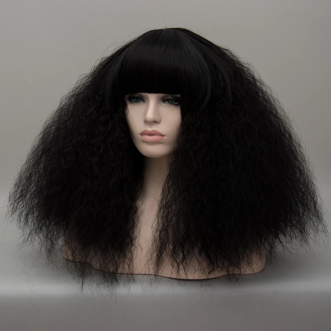 Similler 1" афро женские короткие кудрявые вьющиеся волосы синтетические парики термостойкие волокна для Хэллоуина Косплей Черный 8 цветов
