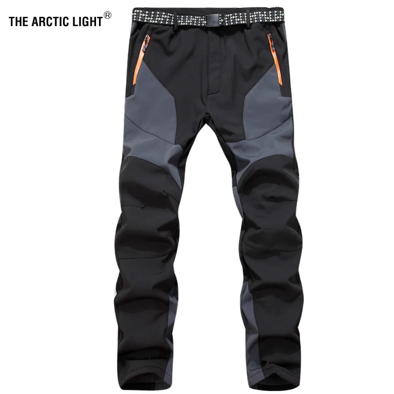 Forro polar Camping senderismo pantalones de los hombres de invierno cálido pantalones impermeables deporte al aire libre senderismo pantalones de esquí de AD235 M-3XL Forro polar Camping senderismo pantalones de los hombres de invierno cálido pantalones impermeables deporte al aire libre senderismo pantalones de esquí de AD235 M-3XL