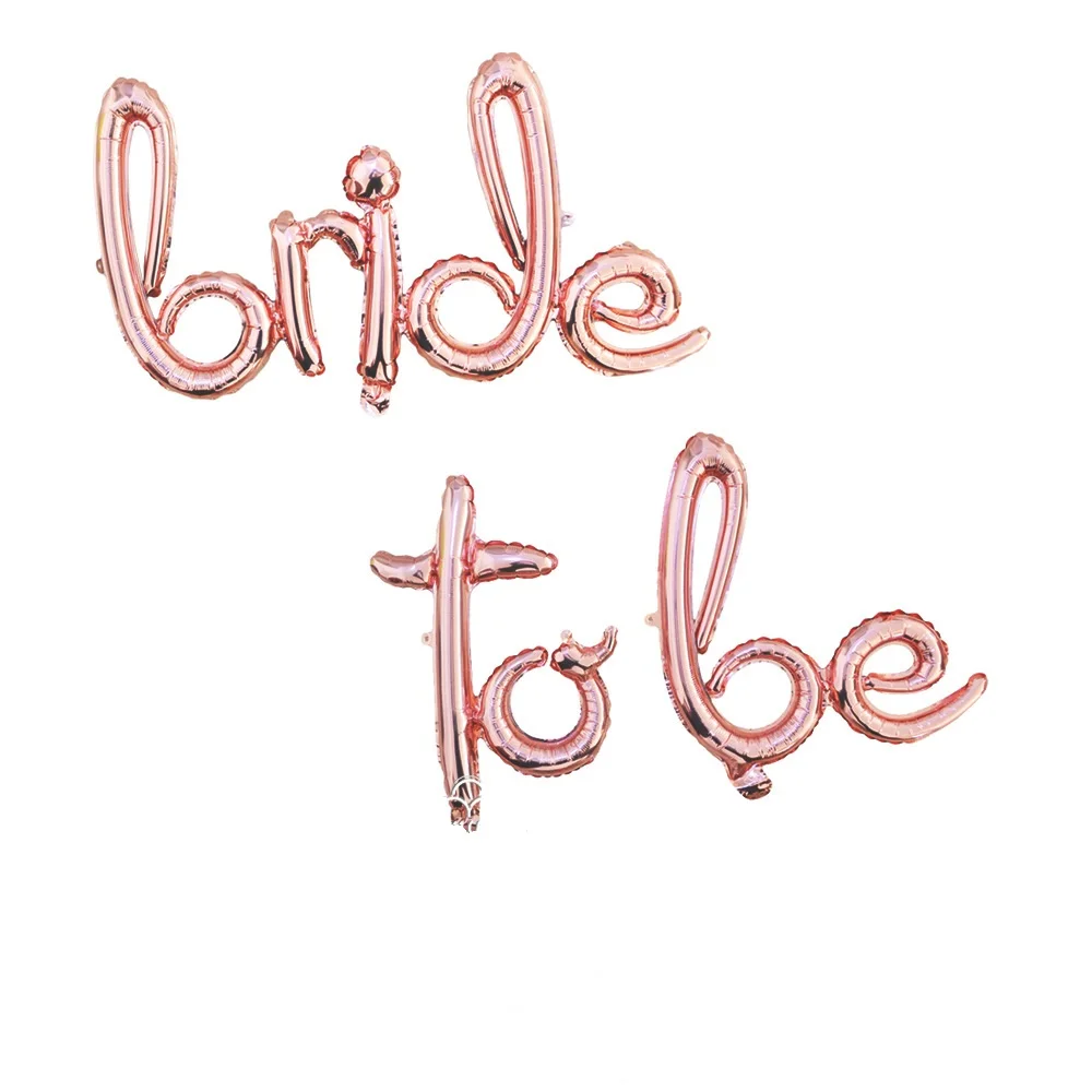 

Script Letter Balloon Rose Gold Bride to Be Foil Balloon Engagement Party Cursive Balloon G