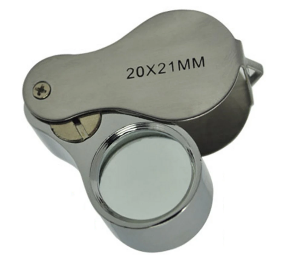20X Folding Key Ring Magnifier with Key Chain Daily Magnifying Glass Tool Portable Pocket Daily