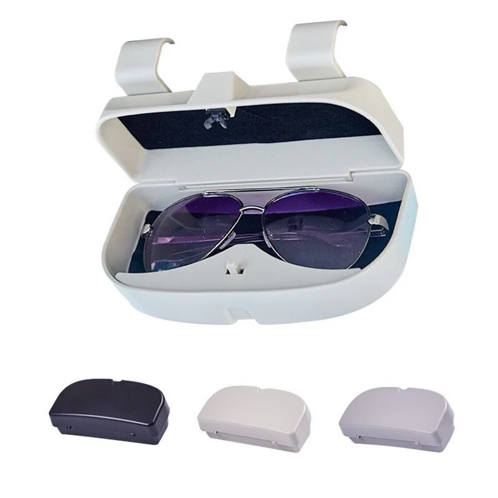 Glasses Case Organizer Box Sunglasses Holder Storage Pockets for Renault Koleos Kadjar Duster for Samsung Glasses Black (50)