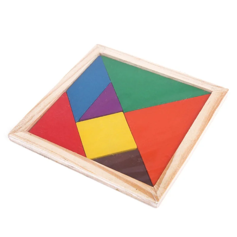 

Children Baby Mental Development Tangram Wooden Jigsaw Puzzle Educational Toys Birthday Gifts