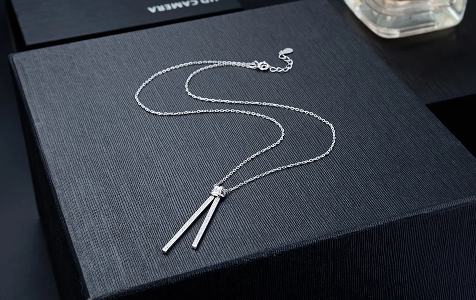 Rinntin 925 пробы серебро Для женщин ожерелья витой короткие Подвески до ключицы элегантный свитер цепи женские ювелирные украшения аксессуары