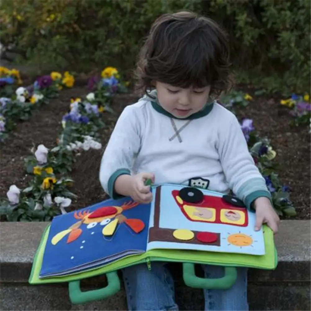 

Cartoon Tangram Puzzle Shape Cloth Book Educatioanl Toy for Kids