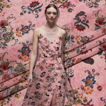 Новая печать струйная крепдешин шелковая ткань 15 мм Печать рубашка футболка юбка шелковая ткань шелковая ткань 138 см