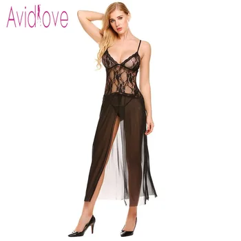 

Avidlove Women Sexy Babydoll Lingerie Hot Erotic Slips Long Dress Nightgown Teddy Exotic Underwear Mesh Intimates Exotic Apparel