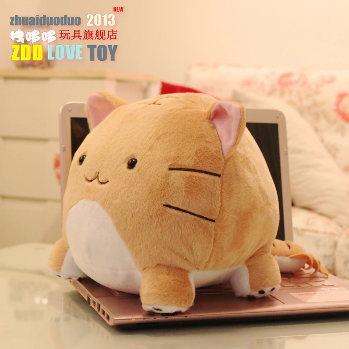 round cat plush
