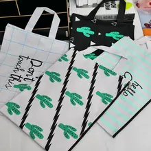 Новинка, 1 шт., Сумка для документов, милая и забавная, модная, кактус, файл, сумка на молнии, ткань Оксфорд, файл, сумка, большая вместительность, сумочка