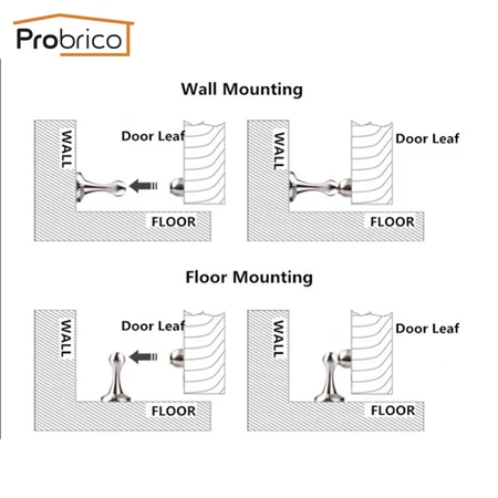 Probrico сверхмощный магнитный дверной ограничитель открывания двери с магнитом настенный дверной держатель протектор напольный дверной удерживающий стопор