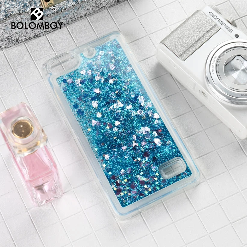 

Bolomboy Glitter Stars Liquid Quicksand Case For Huawei Honor 4C Case Silicone Sequin For Huawei G Play Mini Cover Coque C8818