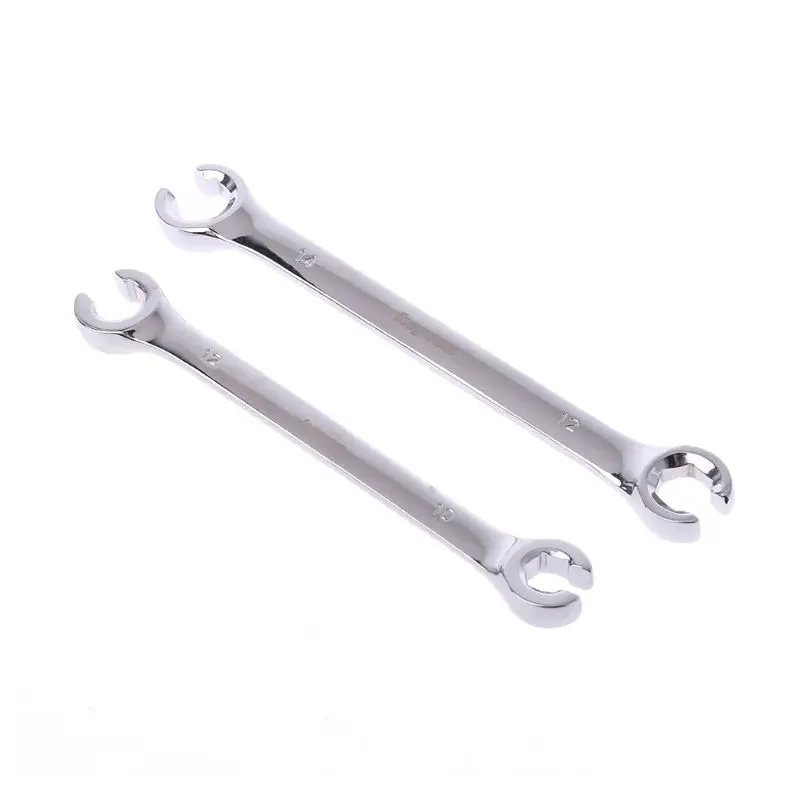 2Pcs 10x12mm 12x14mm Flare Nut Wrench Brake Pipe Spanner Set Six Point Socket Tools For Vehicle Repairing | Автомобили и