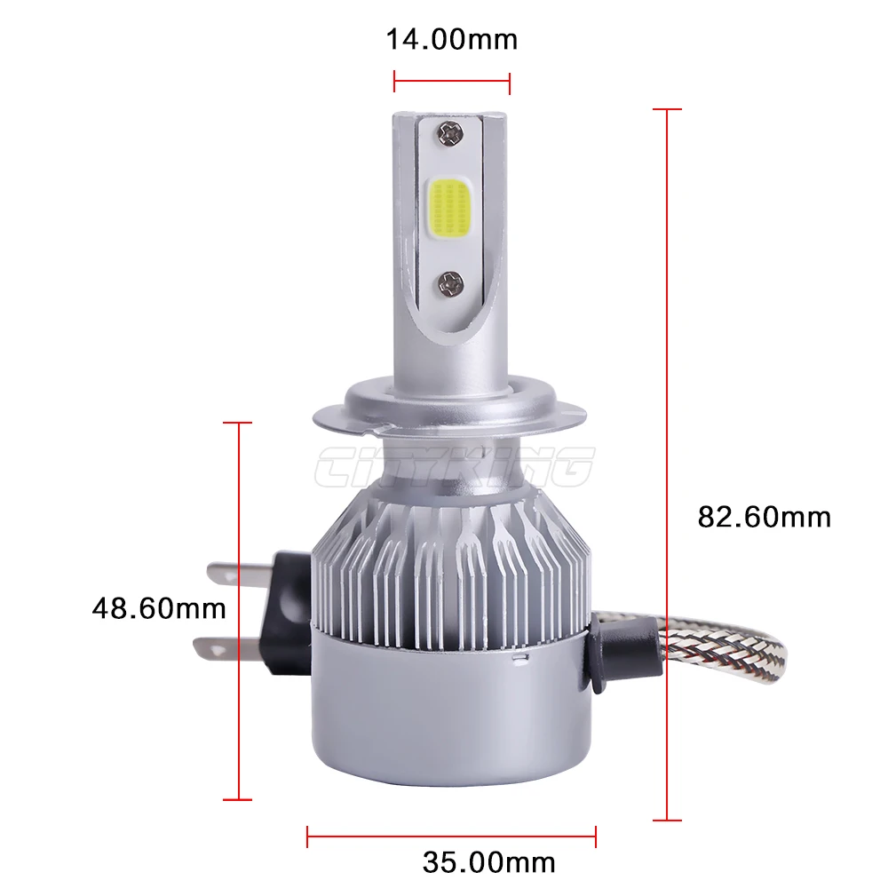 12 V-24 V Авто-Стайлинг автомобиля светодиодный головной светильник H4 H7 72W фары для 7600LM 9003 H11 H8 H1 9005 9006 HB3 HB4 фары 6000 К автомобильный светильник тумана светильник лампочка