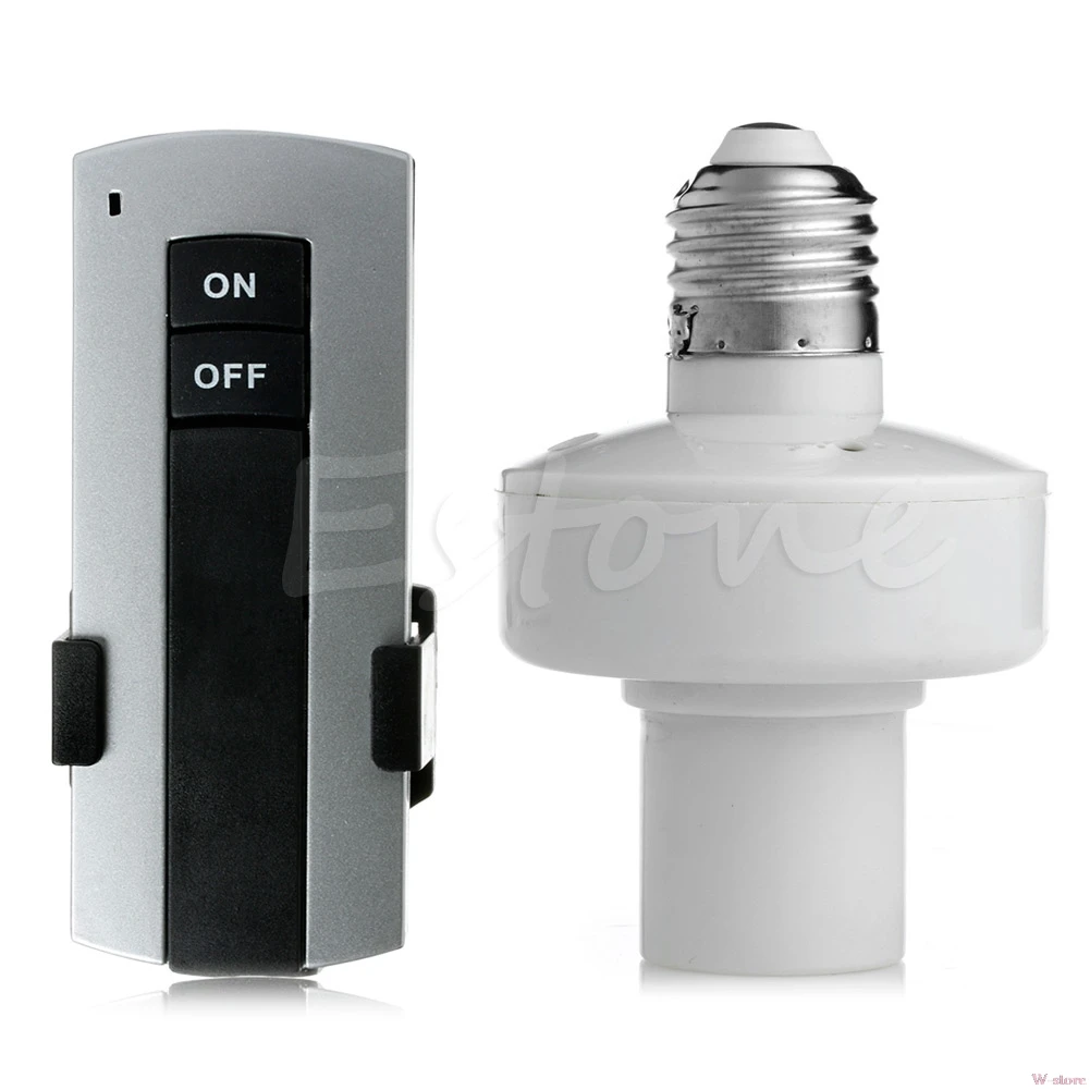 

2018 HOT E27 Screw Wireless Remote Control Light Lamp Bulb Holder Cap Socket Switch W-store Oct12_F