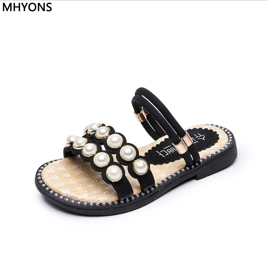 

girls sandals summer kids shoes pearl Princess shoes Sandals for Baby Girls Crystal Single Princess Shoes Sandals Beach Shoes