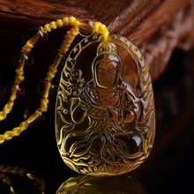 На новое место желтый кристалл махастхамапрапта висит кулон лошадь Guardian натальной Будда