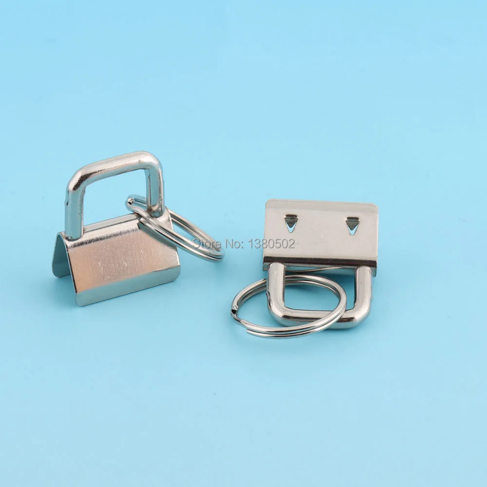 10 шт./лот 20 мм серебристого цвета металлический брелок оборудования с кольцом для ключей практическая пряжки для ношения тесьма