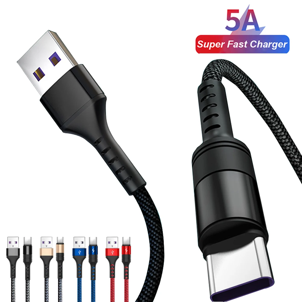 5A супер быстрая зарядка для huawei P30 Pro Быстрый зарядный кабель USB 3,1 type-C зарядное устройство для samsung S10 Xiaomi mi X 2