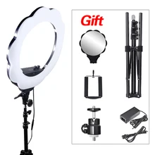 Mcoplus Photographic Lighting 384 Led Bi-color 3000K-6000K Dimmable Camera Phone Photography Ring Light Lamp+Free shipping EMS