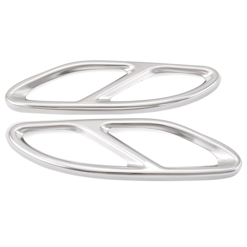 Angelguoguo Car Accessories Exhaust Pipe Tail Cover Trim For Mercedes Benz E-Class W213 W205 GLC C A Class W176 2015 2016 2017