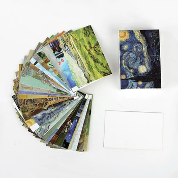 

28 pcs/box Van gogh painting creative lomo cards message small card Christmas birthday gift card holiday universal
